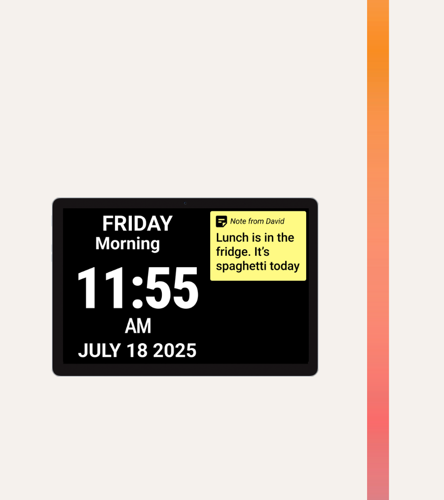 The Idem Clock showing a note.