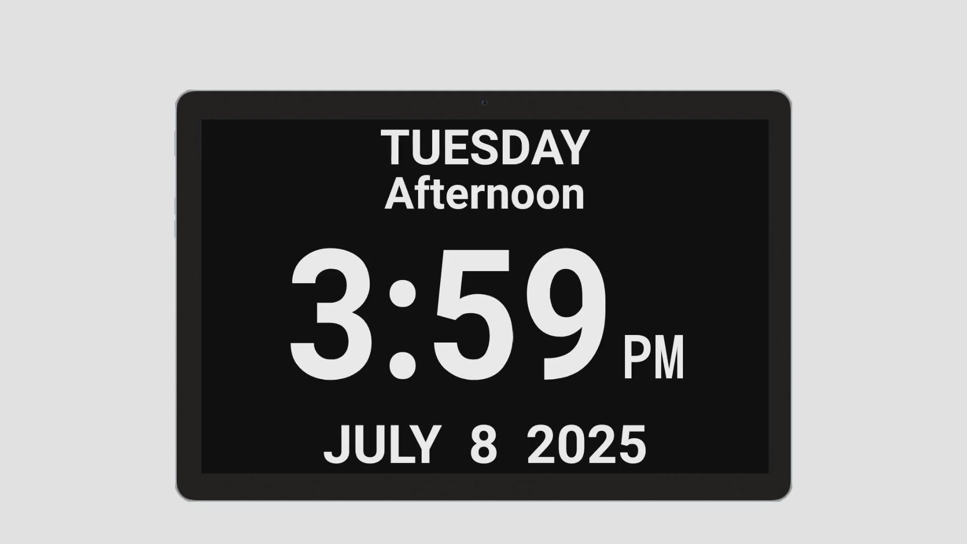 Load video: A video showing the reminder with medication on the Idem Clock