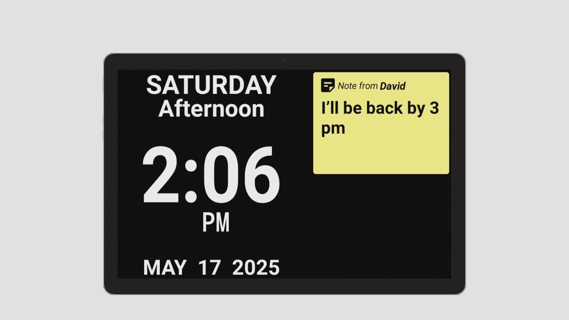 Load video: A video showing an event on the Idem Clock