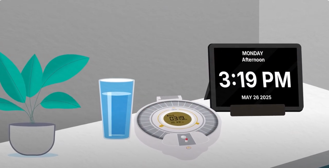 Load video: The New connected Idem Pill Dispenser