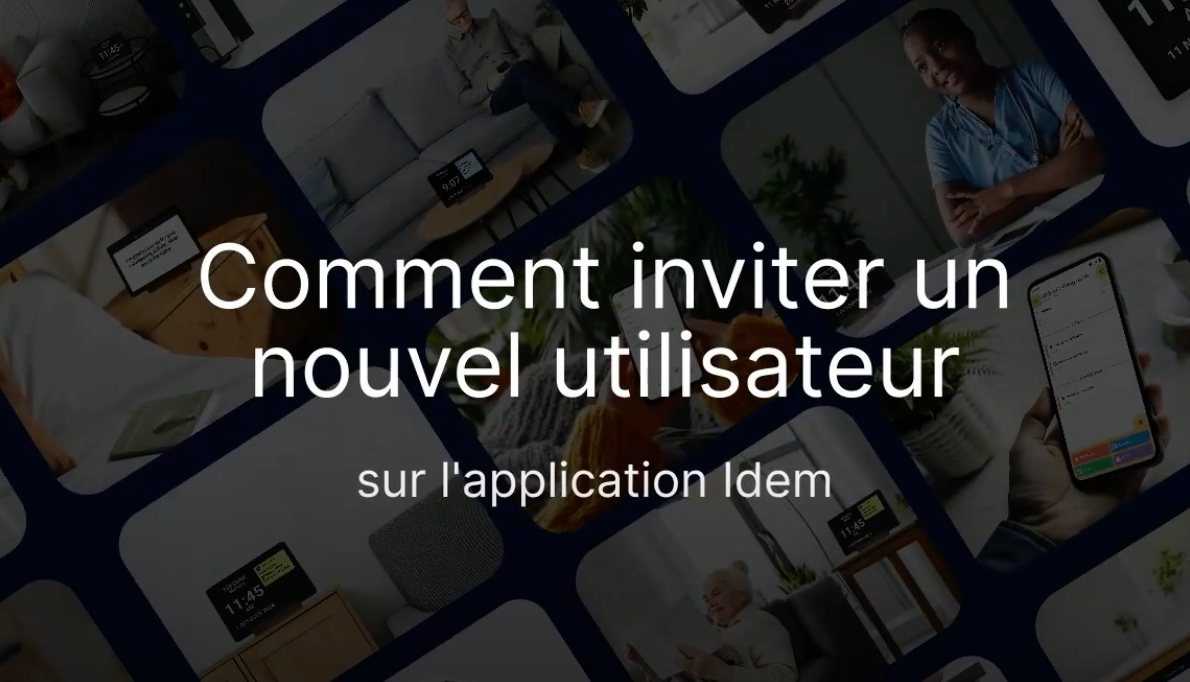 Charger la vidéo: Une vidéo qui explique comment inviter un autre utilisateur à se joindre à l’application compagnon Idem.