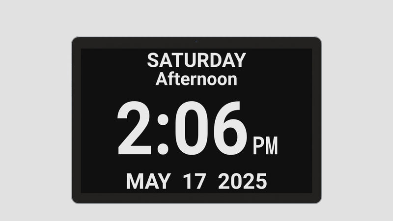 A video showing a message on the Idem Clock 